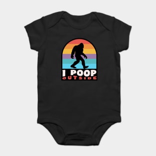 Funny Camping I Poop Outside Bigfoot Sasquatch Baby Bodysuit